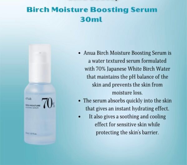 Anua - Birch Moisture Boosting Serum 30ml - Image 6