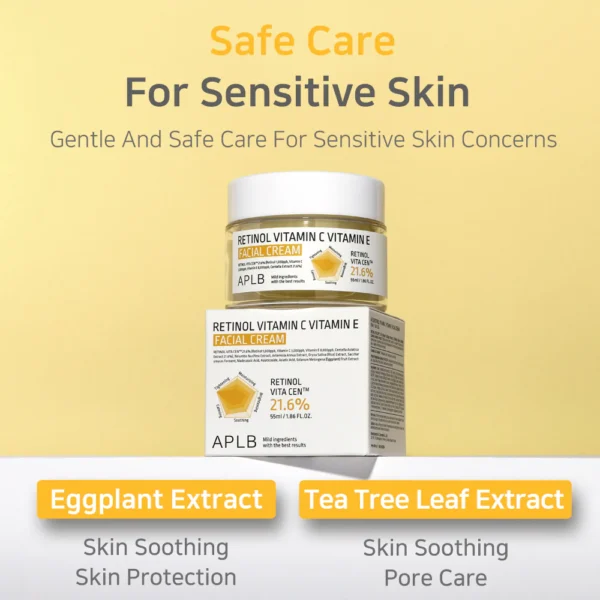 APLB Retinol Vitamin C Vitamin E Facial Cream 55ml - Image 3