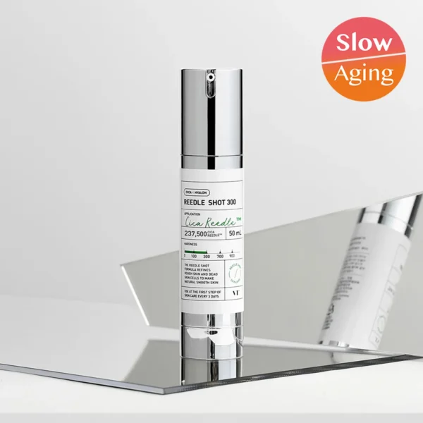 VT COSMETICS CICA Reedle Shot 300, Advanced Night Exosome, Microneedling Serum, Centella Asiatica, Hyaluronic Acid, Propolis, Soft Skin, Regeneration, Glass Skin, Korean Skin Booster 1.69Fl Oz (50ml)