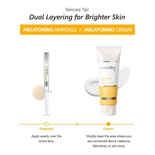 EASYDEW DW-EGF Peptide Melatoning Cream for Radiant Skin and Restores Sun Damaged Skin with Glutathione - Evens Skin Tone, Moisture Glow Skin, 3.6 oz. - Image 8