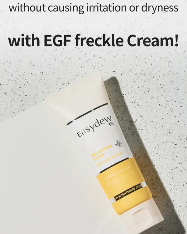 EASYDEW DW-EGF Peptide Melatoning Cream for Radiant Skin and Restores Sun Damaged Skin with Glutathione - Evens Skin Tone, Moisture Glow Skin, 3.6 oz. - Image 6