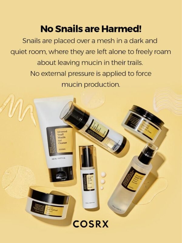 COSRX All About Snail Mucin Korean Skin Care Set, Travel Size Gift Set with Snail Mucin Face Wash, Serum, Moisturizer & Eye Cream, Mini Travel Essentials, Rejuvenating Kit - Image 4