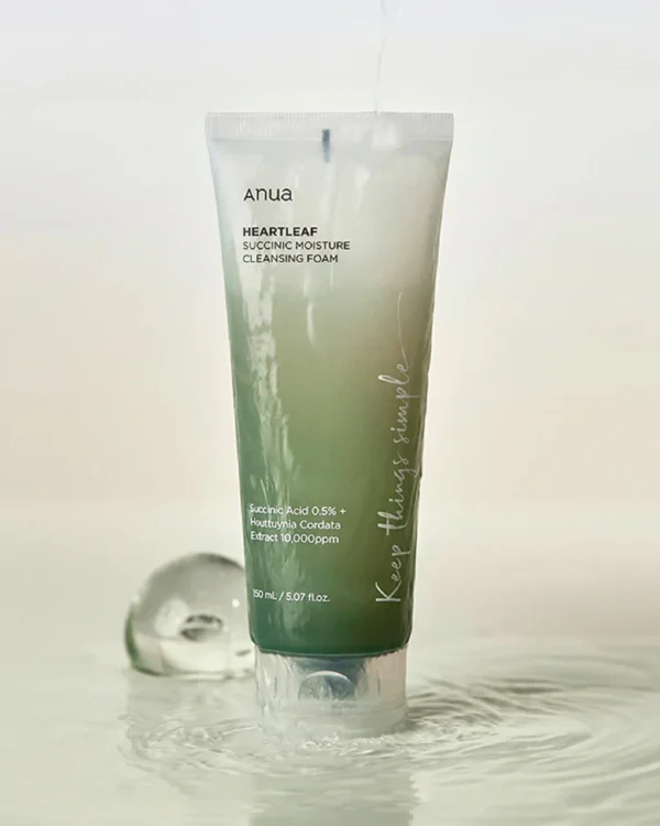 Anua Heartleaf Succinic Moisture Cleansing Foam 150ml - Image 4