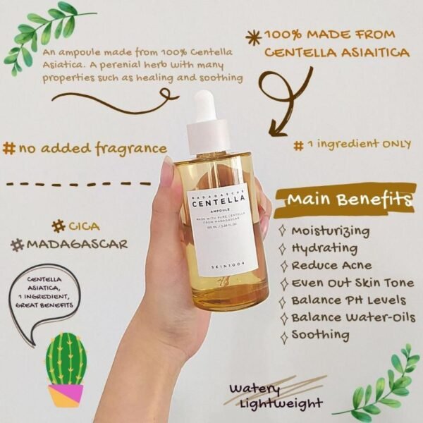 SKIN1004 Madagascar Centella Asiatica Ampoule Facial Serum 3.38 fl.oz(100ml) - Image 2