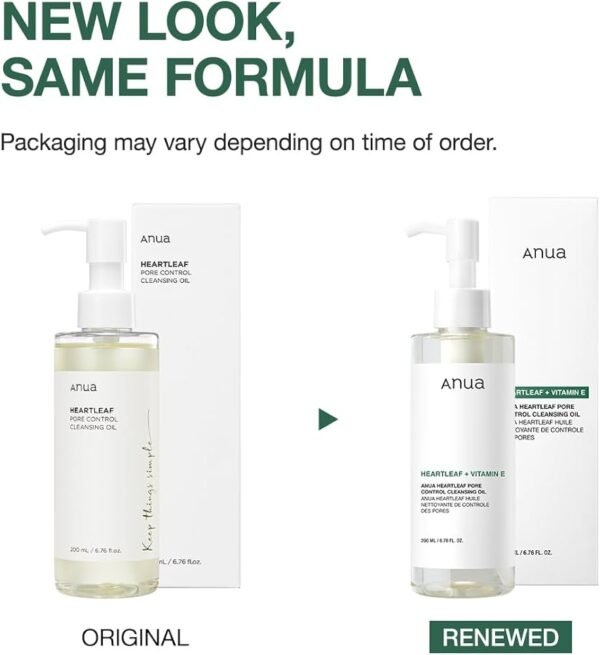 Anua Heartleaf Pore Control Cleansing Oil, Oil Cleanser for Face, Makeup Blackhead Remover, Korean Skin Care 6.76 fl oz(200ml) (original)