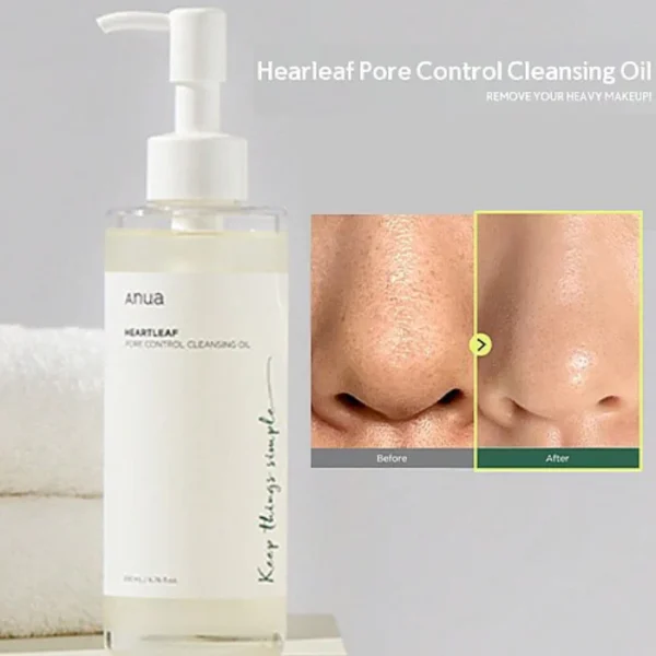 Anua Double Cleansing Duo SET for Facial Cleansing : Heartleaf Pore Control Cleansing Oil & Heartleaf Succinic Moisture Cleansing Foam for Double Cleansing, Blackhead Remover, Korean Skincare - Image 3