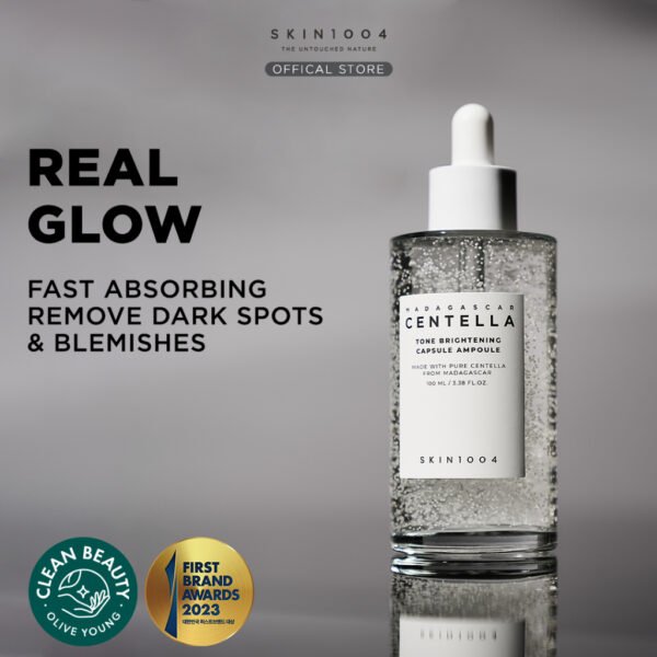 SKIN1004 Madagascar Centella Tone Brightening Capsule Ampoule 3.38 fl.oz(100ml) | Calming Moisturizing Brightening | Sensitive Skin