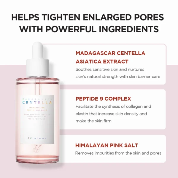 SKIN1004 Madagascar Centella Poremizing Fresh Ampoule 3.38 fl. oz(100ml) | Soothing Hydration | Oily Combination Skin - Image 3