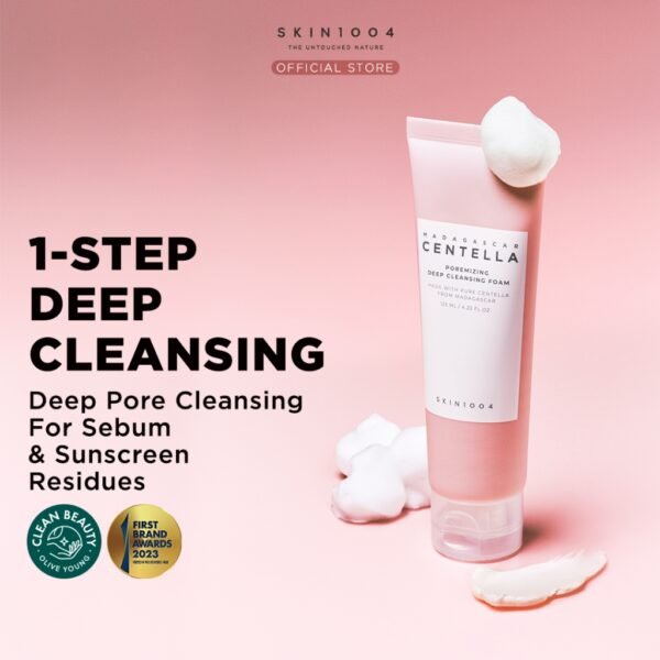 SKIN1004 Madagascar Centella Poremizing Deep Cleansing Foam 4.22 fl.oz, 125ml, Remove Pore-Clogging Debris