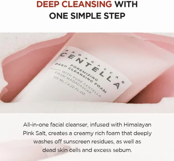 SKIN1004 Madagascar Centella Poremizing Deep Cleansing Foam 4.22 fl.oz, 125ml, Remove Pore-Clogging Debris - Image 3