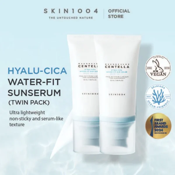 Skin1004 Madagascar Centella Hyalu-Cica Water-Fit Sun Serum (50ml x 2) Twin Pack - Image 2