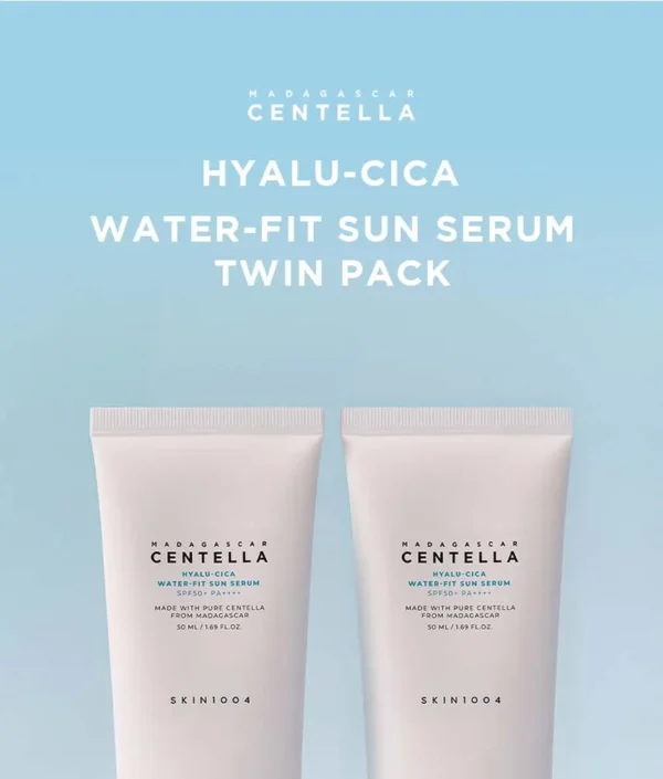 Skin1004 Madagascar Centella Hyalu-Cica Water-Fit Sun Serum (50ml x 2) Twin Pack - Image 7