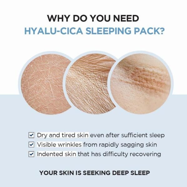 SKIN1004 Hyalu-CICA Sleeping Pack 3.38 fl.oz, 100ml Melatonin Hyaluronic Acid Centella Asiatica Extract Moist and Revitalization Multi Care Solutions - Image 4