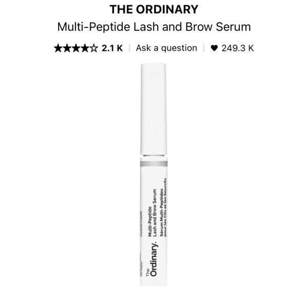 The Ordinary Multi-Peptide Lash and Brow Serum, Peptide-Powered Formula for Thicker, Fuller Looking Lashes & Brows - Image 2