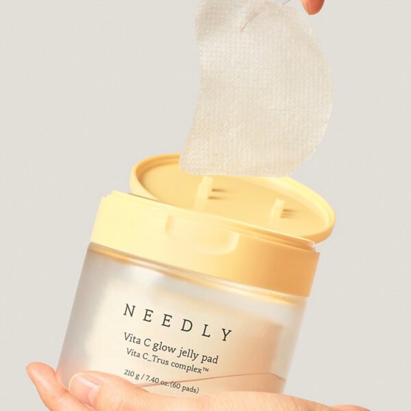 NEEDLY | Vita C Glow Jelly Pad | Brightening Toner Pad for Exfoliation, Blemish Care, and Tone Improvement