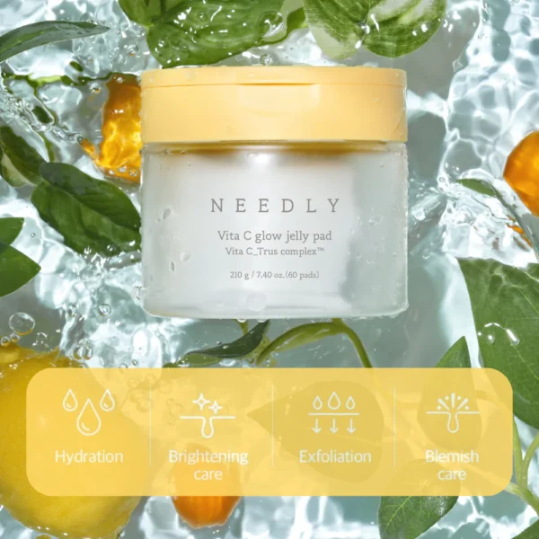 NEEDLY | Vita C Glow Jelly Pad | Brightening Toner Pad for Exfoliation, Blemish Care, and Tone Improvement - Image 2