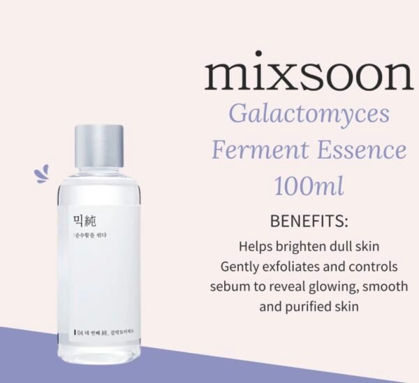 mixsoon Galactomyces Ferment Essence - Deep Moisture, Tone Clarifying Essence to Smooth Skin for Dull, Uneven Skin - Korean Skincare for Glass Skin - Vegan (3.38 fl.oz / 100ml) - Image 6
