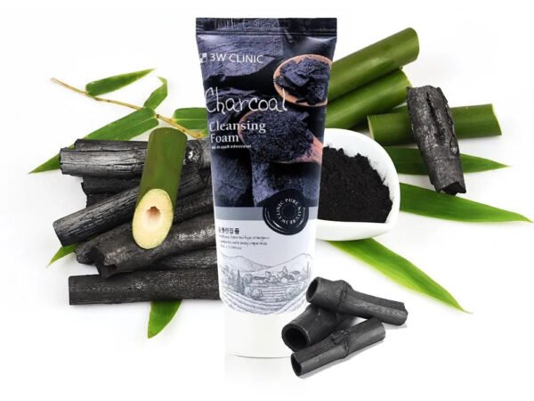 3W CLINIC CHARCOAL CLEANSING FOAM- 100ML - Image 2