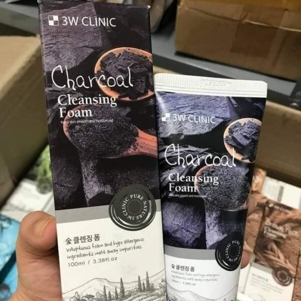 3W CLINIC CHARCOAL CLEANSING FOAM- 100ML - Image 3