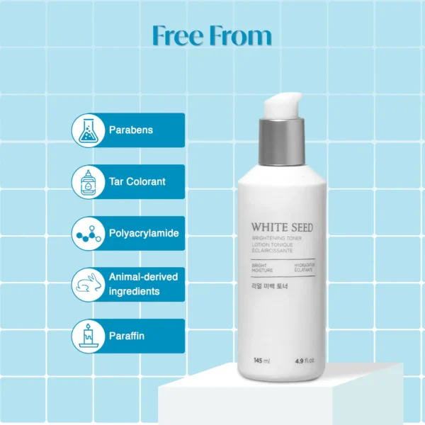 The Face Shop White Seed Brightening Toner | White Lupin Seed | White Daisy| Niacinamide | Moisturizing | Brightening - Image 3