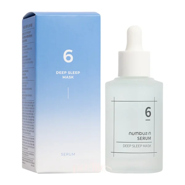 numbuzin No.6 Serum | Deep Sleep Mask Serum | Iceland Glacier Water for Instant and Long-lasting Hydration with Hyaluronic Acid & Niacinamide | Korean Skincare for Dry Skin | 1.69 fl. oz.