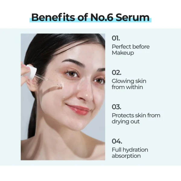 numbuzin No.6 Serum | Deep Sleep Mask Serum | Iceland Glacier Water for Instant and Long-lasting Hydration with Hyaluronic Acid & Niacinamide | Korean Skincare for Dry Skin | 1.69 fl. oz. - Image 5