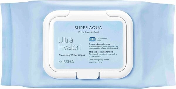 Missha Super Aqua Ultra Hyalron Cleansing Water Wipes 30pcs