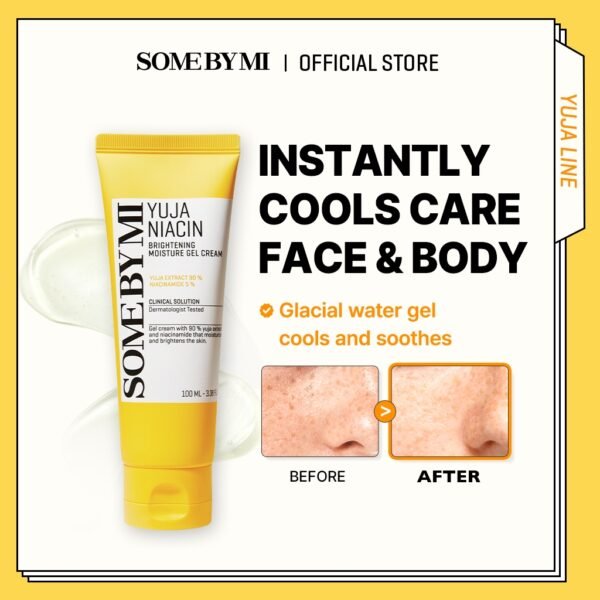 SOME BY MI 2024 Yuja Niacin Brightening Moisture Gel Cream - 3.38Oz, 100ml - Made from 10 Vitamin for Dull-Looking Skin - Mild Moisturizer for Skin Calming, Melasma and Blemish Care - Korean Skin Care