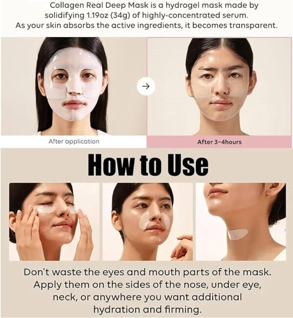 SUNGBOON EDITOR Deep Collagen Overnight mask 37gx4ea | Original Hydrating Collagen Face Mask | Real Collagen 2,160,000PPB for Elasticity |TikTok Trend Items Korean Skin Care 1 BOX CONTAINS 4 Masks - Image 4