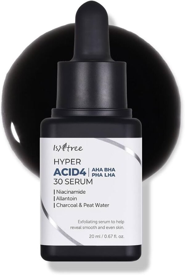 ISNTREE Hyper Acid 4 (AHA BHA PHA LAH) 30 Serum 20ml | Wash-off serum | Gentle Chemical Exfoliant | Korean Skincare