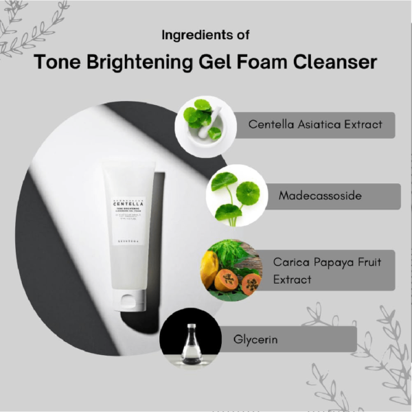 SKIN1004 Madagascar Centella Tone Brightening Cleansing Gel Foam 4.22 fl.oz, 125ml - Image 3