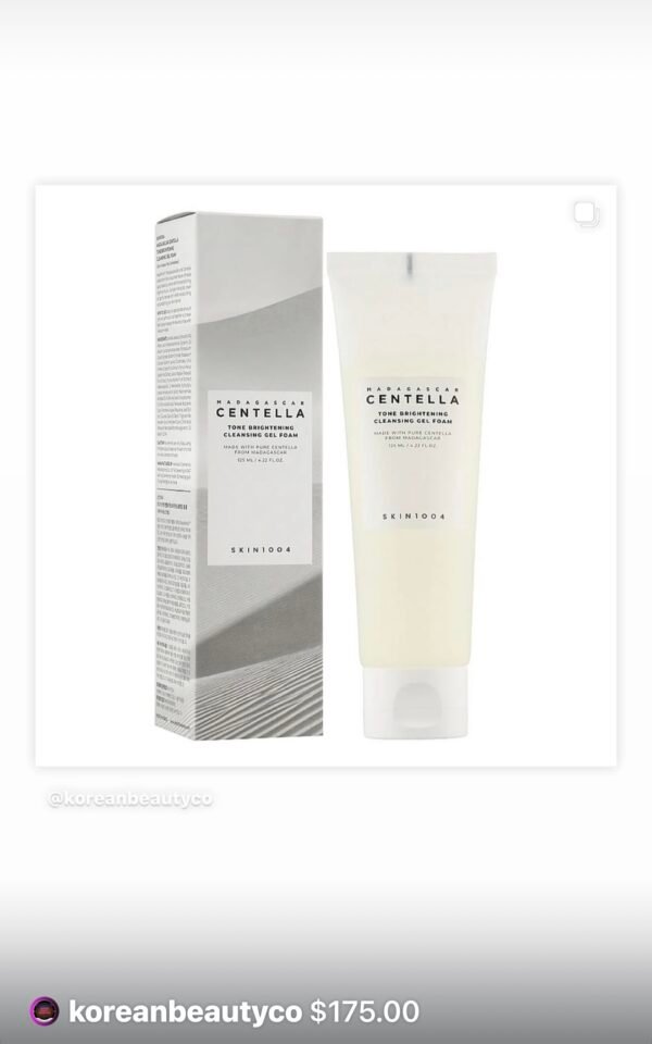 SKIN1004 Tone Brightening Set 4 pieces Toner 210ml, Ampoule 100ml, Cleansing Foam Wash 125ml, (big bottles) - Image 4