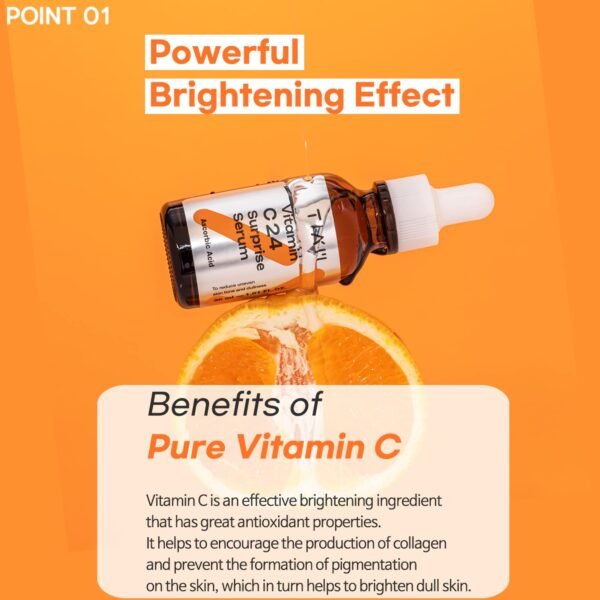 TIAM Vitamin C24 Surprise Serum, 1.01 fl oz, Glow-Boosting & Anti-Aging with Vitamin E and Ferulic Acid for Dull Skin and Fine Lines, Korean Skin Care - Image 4