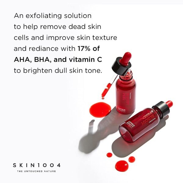 SKIN1004 Bloody Peel 1.01 fl.oz, 30ml AHA 17% Peeling Solution, Pulls off Dramatic Exfoliation Effect with Special Home-care - Image 2
