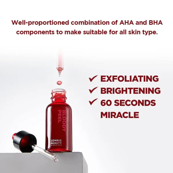 SKIN1004 Bloody Peel 1.01 fl.oz, 30ml AHA 17% Peeling Solution, Pulls off Dramatic Exfoliation Effect with Special Home-care - Image 3