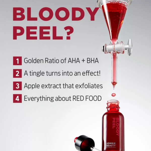 SKIN1004 Bloody Peel 1.01 fl.oz, 30ml AHA 17% Peeling Solution, Pulls off Dramatic Exfoliation Effect with Special Home-care - Image 4