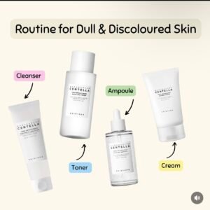 SKIN1004 Tone Brightening Set 4 pieces Toner 210ml, Ampoule 100ml, Cleansing Foam Wash 125ml, (big bottles)