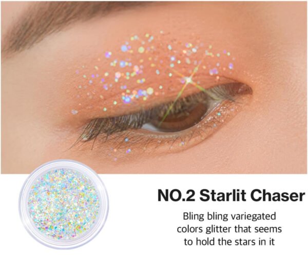 N°2 Starlit Chaser: star-like, bling-bling variegated glitter - Image 2