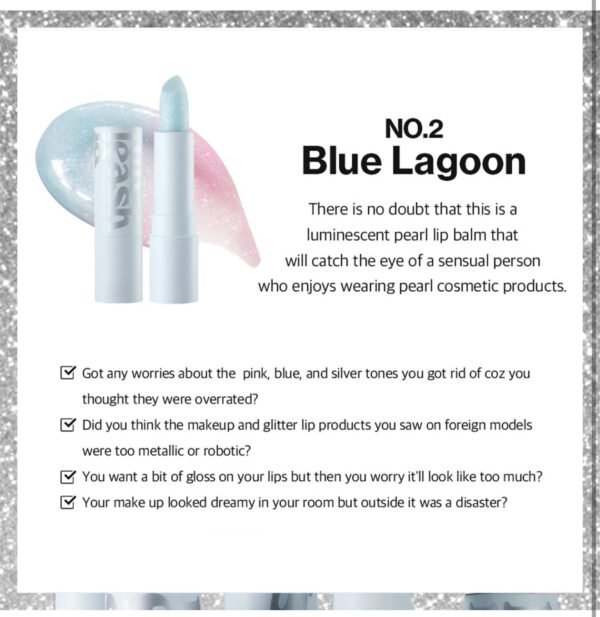 UNLEASHIA Glacier Vegan Lip Balm No.2 Blue Lagoon - Image 5
