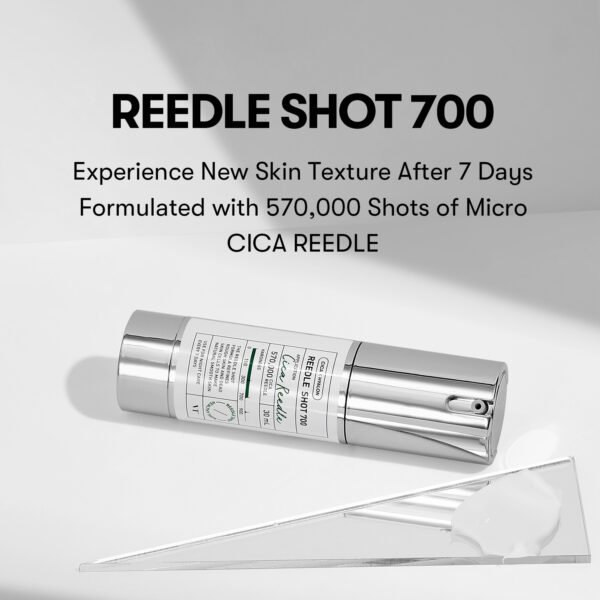 VT COSMETICS CICA Reedle Shot 700, Spicule Microneedling Serum for Pore Care&Exfoliation, Exosome&Centella Asiatica for Glass Skin, Acne&Blemish Care, Korean Liquid Skin Booster (1 Fl Oz / 30ml) - Image 2