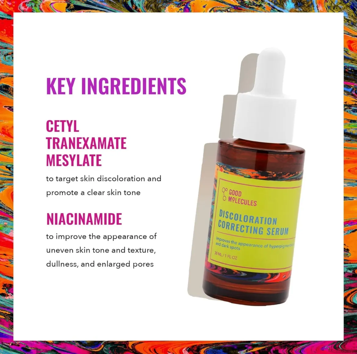 Good Molecules Discoloration Correcting Serum - Tranexamic Acid and Niacinamide Serum to Target Dark Spots and Hyperpigmentation - Skin Care for Face 75ml Big Bottle 3 Good Molecules Discoloration Correcting Serum - Tranexamic Acid and Niacinamide Serum to Target Dark Spots and Hyperpigmentation - Skin Care for Face 75ml Big Bottle - Image 3