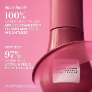Glow Recipe Dewy Berry Flush Niacinamide Dewy Flush Tinted Serums - Glowy, Hydrating Cheek & Lip Stain for a Fresh, Dewy Flush