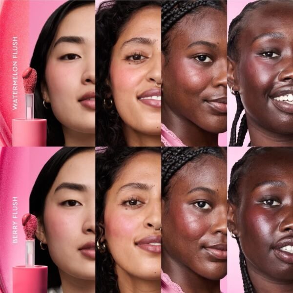 Glow Recipe Dewy Flush Duo - Berry Flush & Watermelon Flush Niacinamide Dewy Flush Tinted Serums - Glowy, Hydrating Cheek & Lip Stain for a Fresh, Dewy Flush (SET) - Image 5