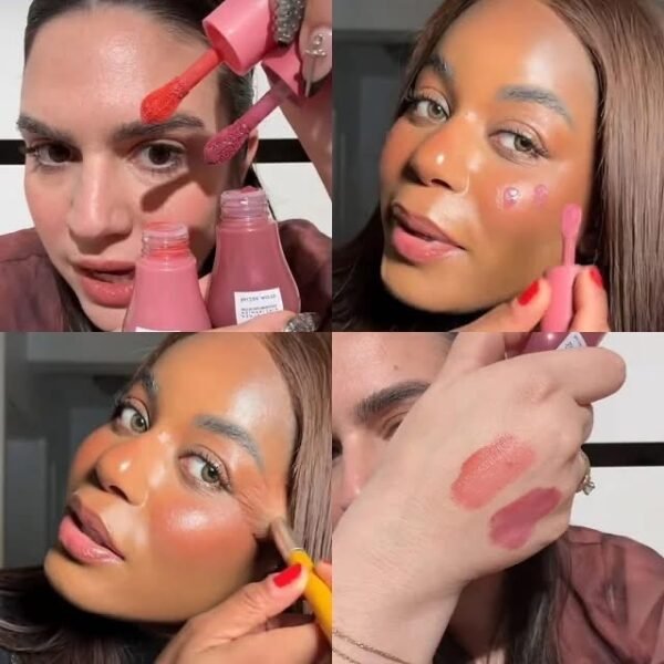 Glow Recipe Dewy Flush Duo - Berry Flush & Watermelon Flush Niacinamide Dewy Flush Tinted Serums - Glowy, Hydrating Cheek & Lip Stain for a Fresh, Dewy Flush (SET) - Image 4