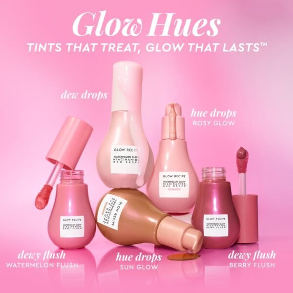 Glow Recipe Dewy Berry Flush Niacinamide Dewy Flush Tinted Serums - Glowy, Hydrating Cheek & Lip Stain for a Fresh, Dewy Flush - Image 8