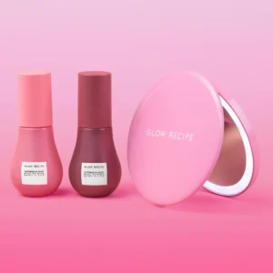 Glow Recipe Dewy Flush Duo - Berry Flush & Watermelon Flush Niacinamide Dewy Flush Tinted Serums - Glowy, Hydrating Cheek & Lip Stain for a Fresh, Dewy Flush (SET)