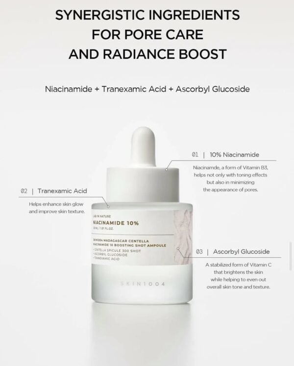 NEW Niacinamide 10 Boosting Shot Ampoule A Daily Toning Ampoule for Radiance Boost and Targeted Pore Care Clinically Proven Pore-Targeting Shot Powered by 10% Niacinamide