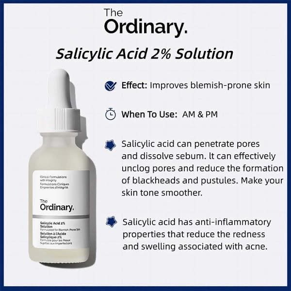 The Ordinary Salicylic Acid 2% Solution, Acne-Fighting Serum for Blemish-Prone Skin 4 The Ordinary Salicylic Acid 2% Solution, Acne-Fighting Serum for Blemish-Prone Skin - Image 4