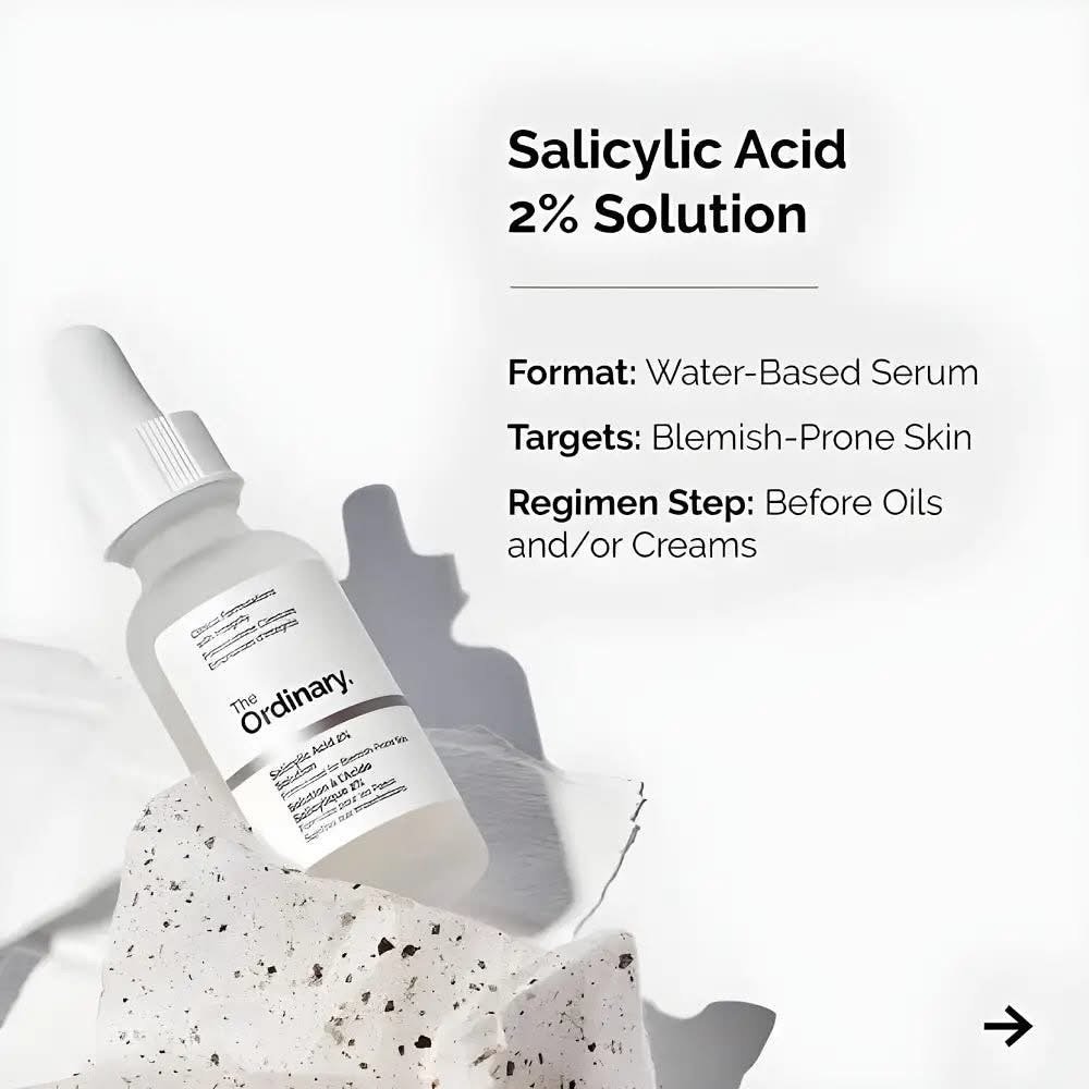 The Ordinary Salicylic Acid 2% Solution, Acne-Fighting Serum for Blemish-Prone Skin 3 The Ordinary Salicylic Acid 2% Solution, Acne-Fighting Serum for Blemish-Prone Skin - Image 3