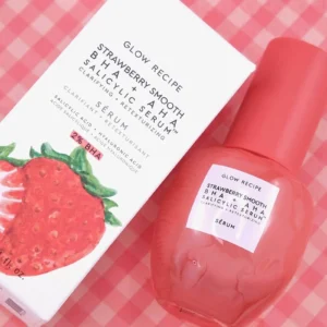 Glow Recipe Strawberry Smoothing Salicylic Acid Serum - Blemish Clarifying Skin Care, AHA BHA Exfoliant + Pore Minimizer + Plumping Hyaluronic Acid + Brightening Allantoin - Korean Face Serum, 30ml